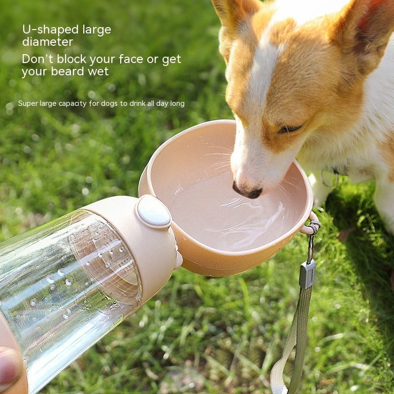 2-in-1 Portable Pet Water Bottle & Snack Container – Leak-Proof Travel Dispenser