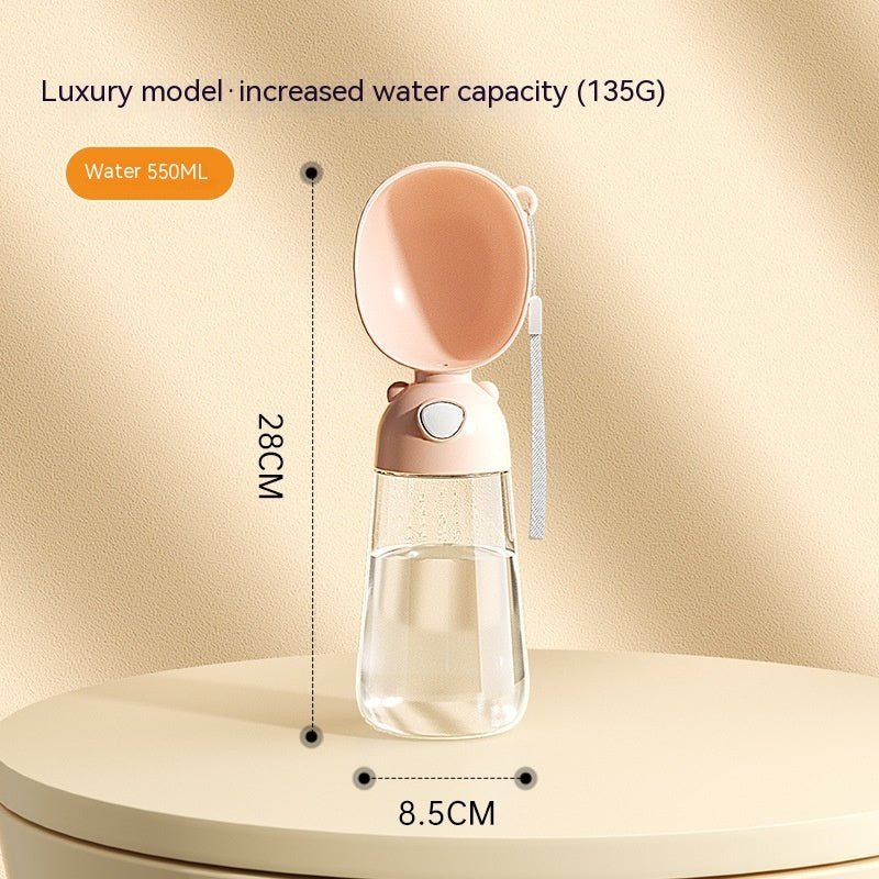 2-in-1 Portable Pet Water Bottle & Snack Container – Leak-Proof Travel Dispenser