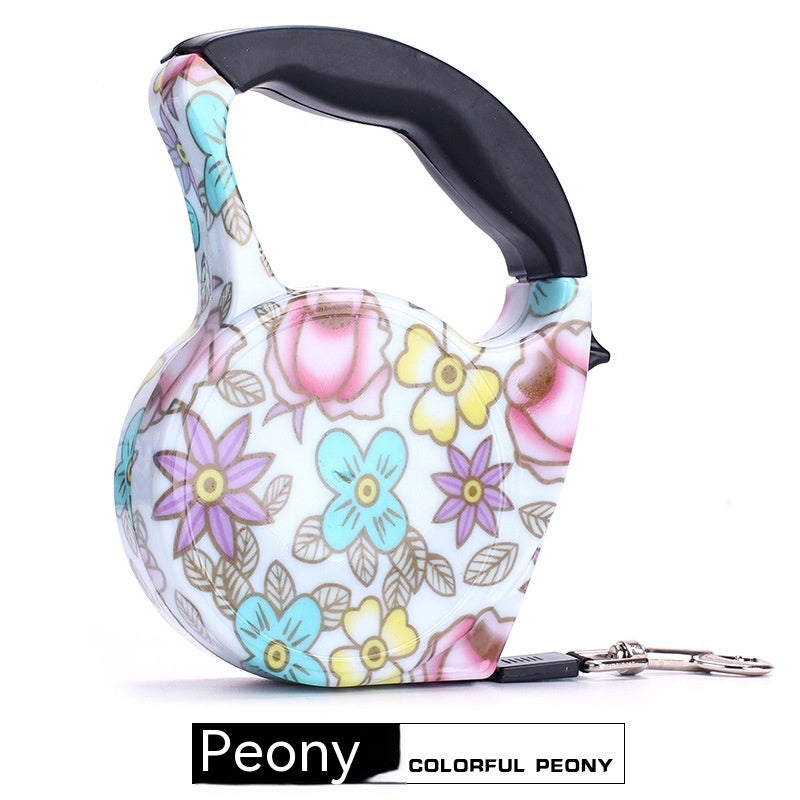 The Stylish Choice. Patterned Retractable Dog Leash | Heavy-Duty Walking Lead with Designer Prints
