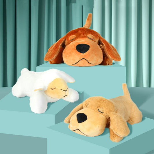 The "Snuggle Buddy" Heartbeat Sheep & Puppy. Therapeutic plushy with heartbeat