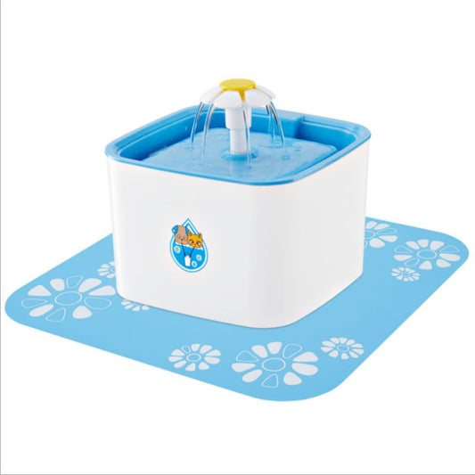 Ultra-Quiet Pet Water Fountain | Flowing Flower Dispenser for Cats & Dog(mat not included).