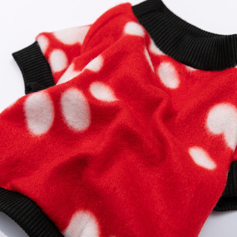 Autumn And Winter Guards Pet Footprint Clothes